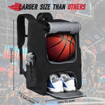 Sports Training Equipment Basketball Backpack with Separate Ball holder & Shoes Compartment Gym Backpack for Basketball Soccer - Evallys.com