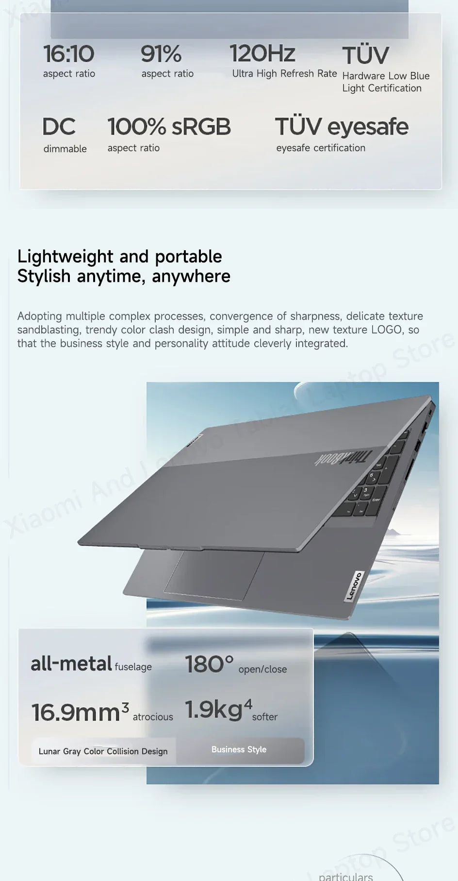 Lenovo Laptop Thinkbook 16+ 2024 AI 16" 2.5K 120Hz Intel Core Ultra5/Ultra9 32GB DDR5 1TB/2TB SSD Dolby Atoms 85Wh Notebook PC - Evallys.com