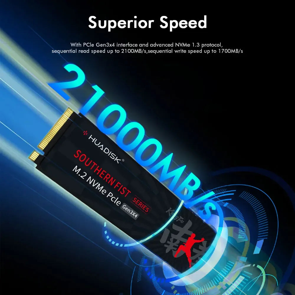 HUADISK Ssd Nvme M2 Pcie Gen3 Hard Drive Disk 128gb 256gb 512gb 1tb Internal Hard Drive For Notebook Desktop - Evallys.com