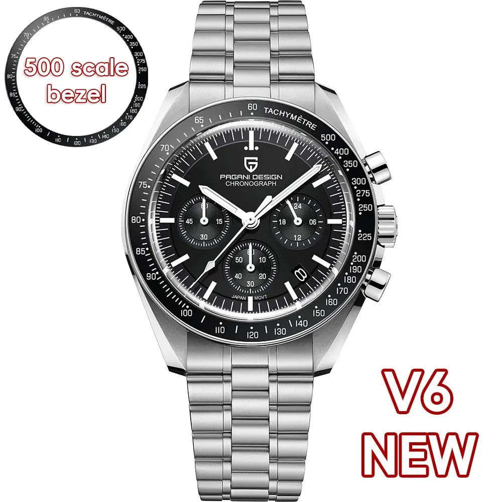 PAGANI DESIGN 2024 New Men's Watches Top Luxury Quartz Watch For Men Auto Date Speed Chronograph AR Sapphire Mirror Wrist watch - Evallys.com
