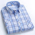 High Quality Men's Plaid Short Sleeve Shirts Business Casual Striped Turn-Down Collar Summer Man Shirt - Evallys.com