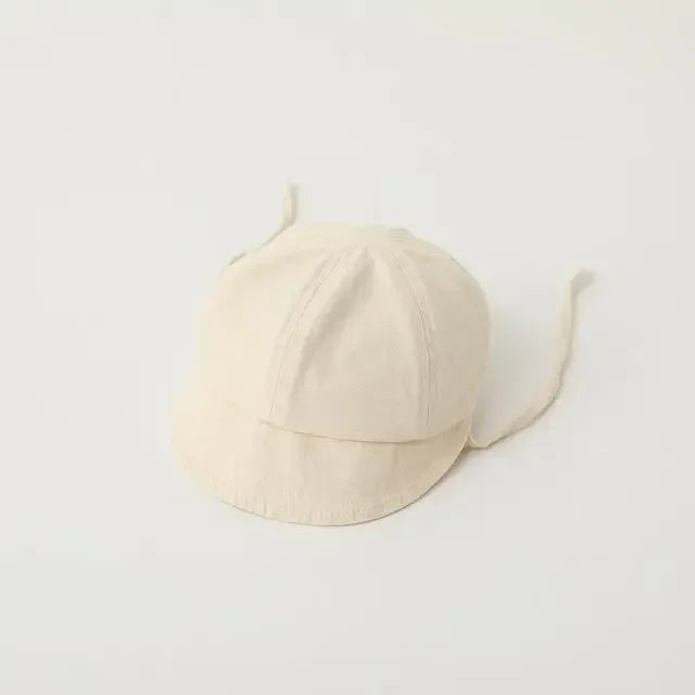 Summer Baby Sun Hat Korean Solid Color Infant Baseball Cap Outdoor Adjustable Drawstring Lace-up panama hat for kids - Evallys.com