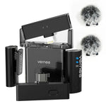 vernee V10 Wireless Lavalier Microphone 60M Noise Cancellation Vlog Short Video Recording Mini Mic for iPhone/Android - Evallys.com