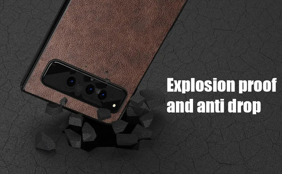 PU Leather Case for Google Pixel Fold 5G simply Business style Hard PC with PU 2in1 material - Evallys.com