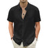 Men's Lightweight Hawaiian Shirts Cotton Linen Breathable Short Sleeve Shirts Vacation Beach Casual Summer Men Tops with Pocket - Evallys.com