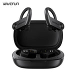 Wavefun XBuds Bluetooth Earphone Wireless Headphones with Ear Hook IPX7 Waterproof Super Bass Sport Earphones Music Gaming Mode - Evallys.com