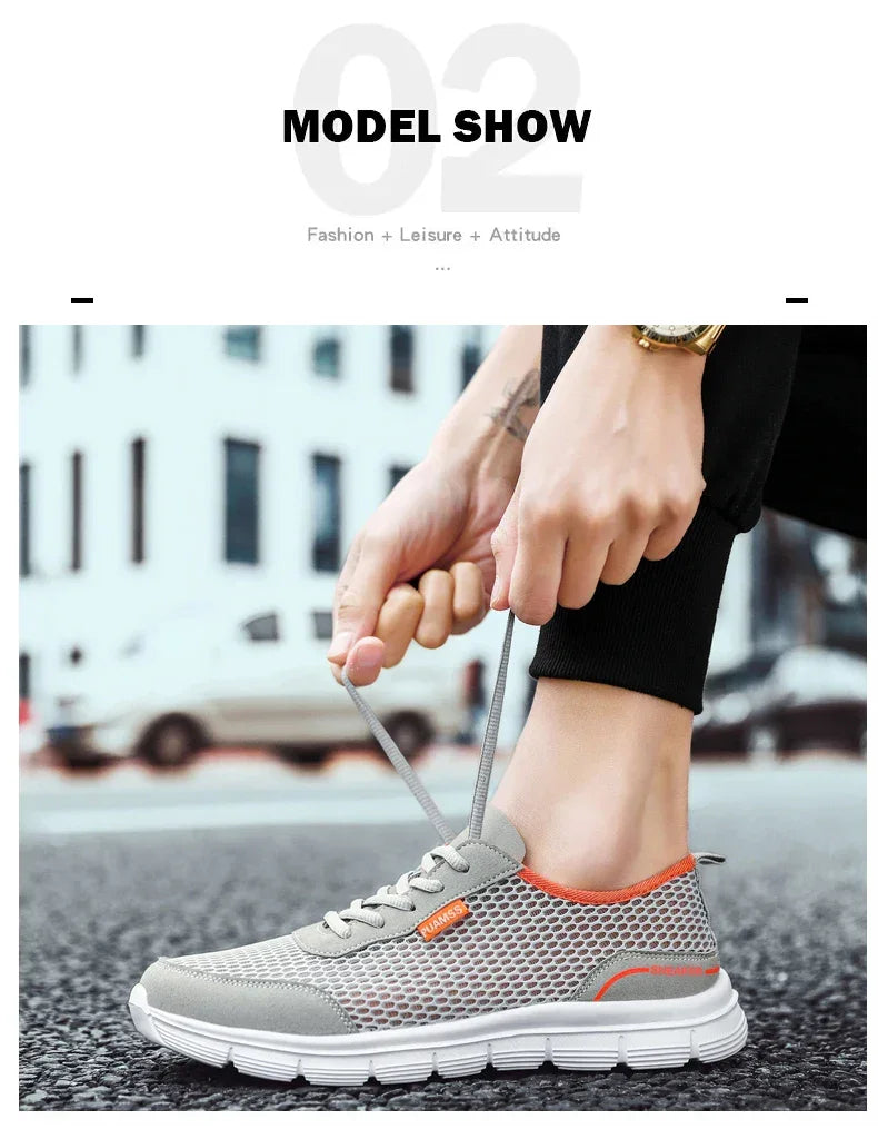 Men’s Summer Mesh Running Shoes – Lightweight Breathable Sneakers - Evallys.com