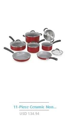Rametto Professional Grade 8-Piece Cookware Set Anodized Aluminum Enamel Cast Iron Stainless Steel Oven Safe Dishwasher Safe - Evallys.com