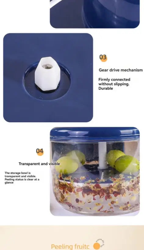 Automatic Fruit Peeler Machine Wireless Portable  Grape/Apple/ Garlic/plum/Peach Peeler for Home, Fast & Easy Kitchen Gadget