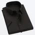 White Short-sleeved Shirt Men's Summer New Solid Color Ice Silk Thin Business Formal Casual Office No-iron Shirt Large Size 5XL - Evallys.com