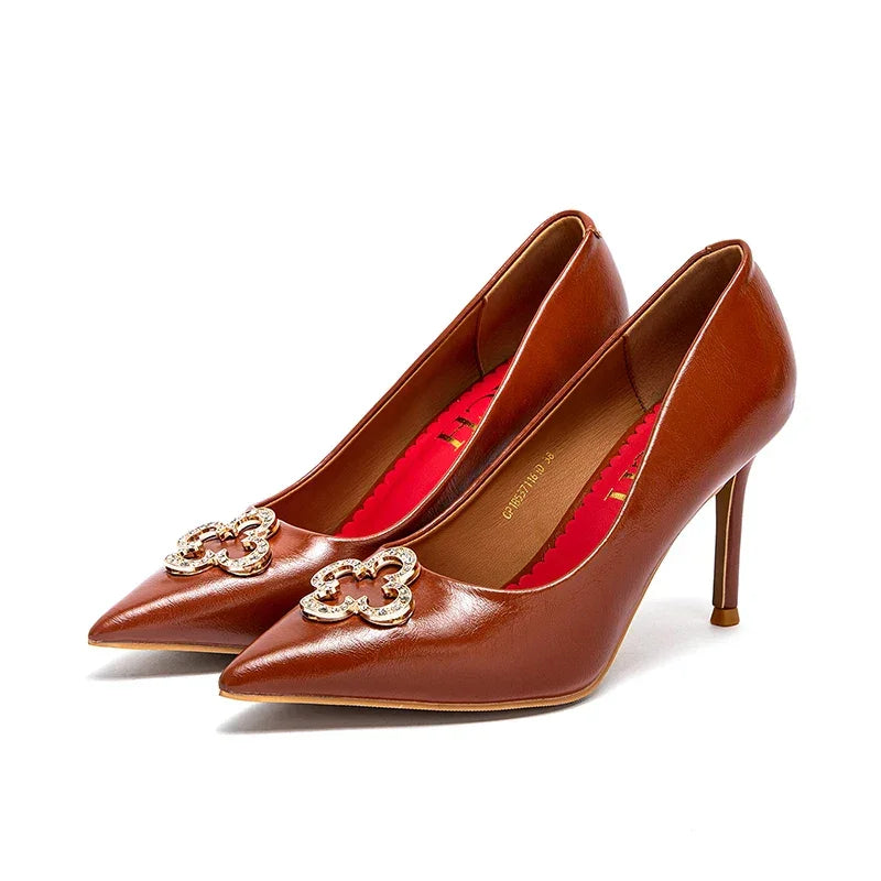 New High Quality Pointed Shoes Business Commuter Women's Shoes Women's High Heels Banquet Party Shoes - Evallys.com