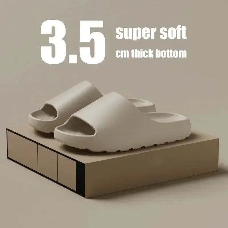 Men’s Cloud Slides – Thick Sole EVA Sandals for Summer Beach & Home - Evallys.com