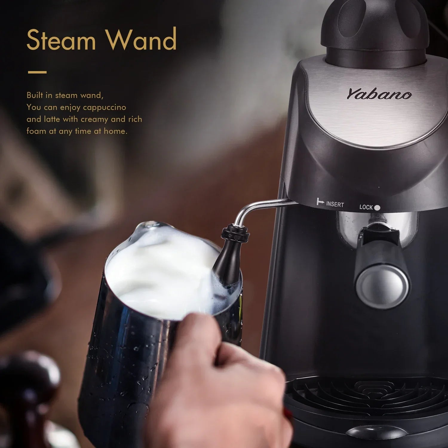 Yabano Espresso Machine, 3.5Bar Espresso Coffee Maker, Espresso and Cappuccino Machine with Milk Frother, Espresso Maker with St - Evallys.com