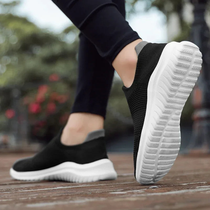 2023 Unisex High Canvas Sneakers – Durable White Slip-On Shoes - Evallys.com