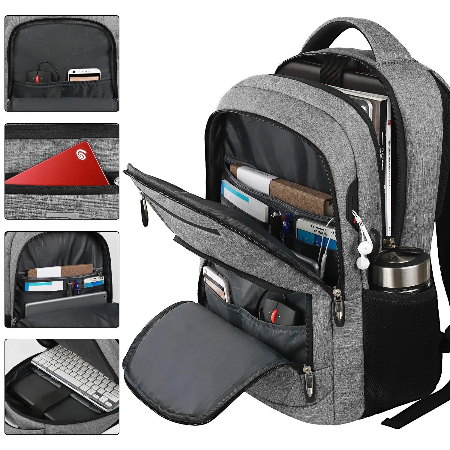 Man Backpack Men Travel Bag Outdoor Camera Lens Bag Black Ergonomics Laptop Bag Large Capacity Mountaineering Waterproof Handbag - Evallys.com