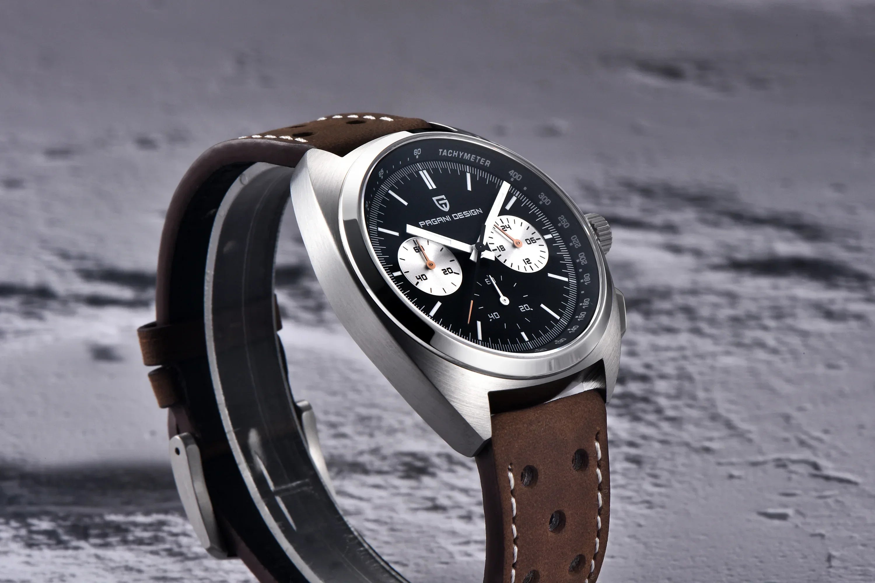 PAGANI DESIGN 2024 New Panda Dial Men Watches Luxury Quartz Watch For Men Japan VK63 Sport Chronograph Sapphire glass Wristwatch - Evallys.com