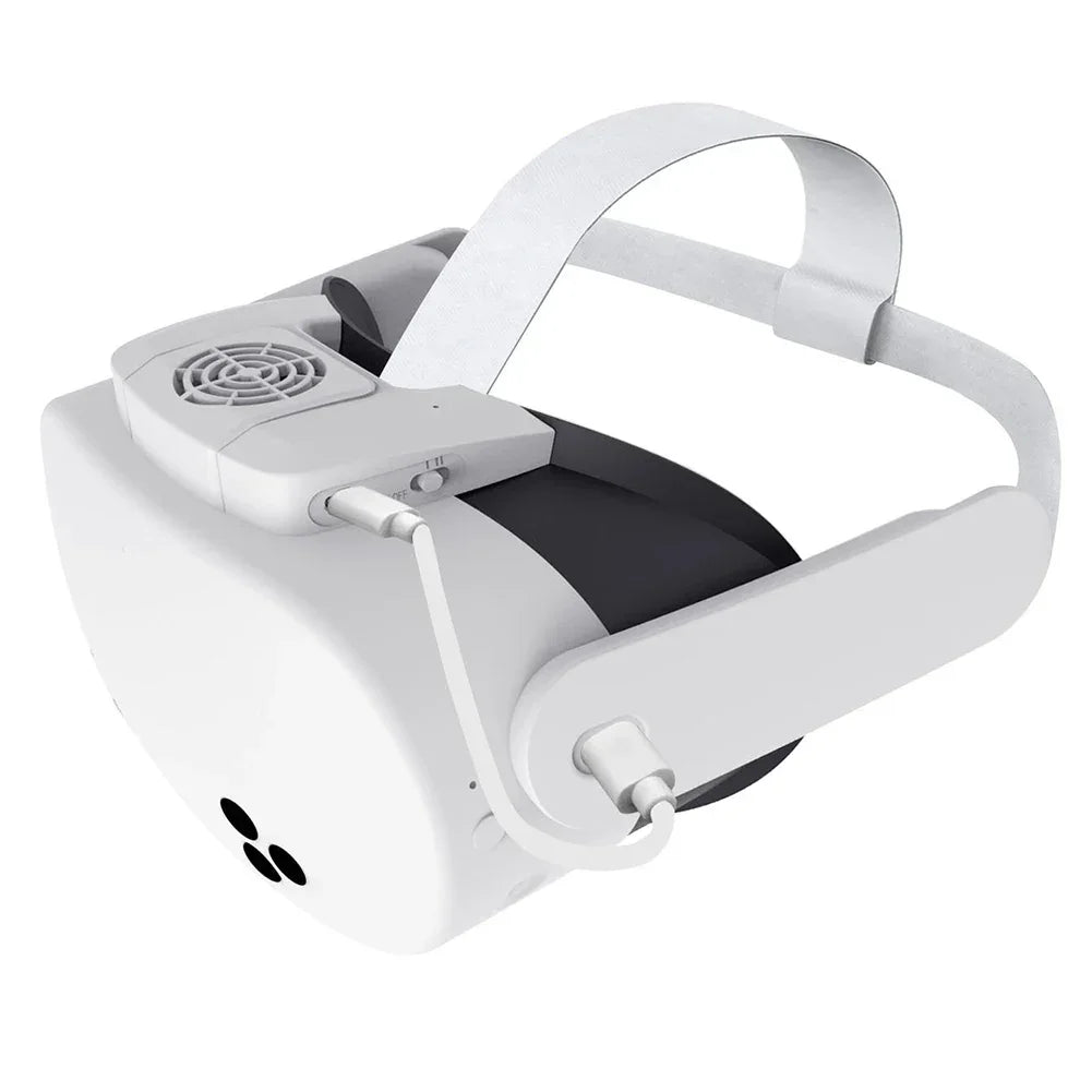 Face Mask Cover with Cooling Fan For Meta Quest 3 VR Headset Air Circulation Breathable Facial Interface Face Pad VR Accessories - Evallys.com