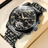 OLEVS Men's Watches Automatic Mechanical Business Wristwatch Waterproof Stainless Steel Strap Watch for Man Skeleton Calendar - Evallys.com