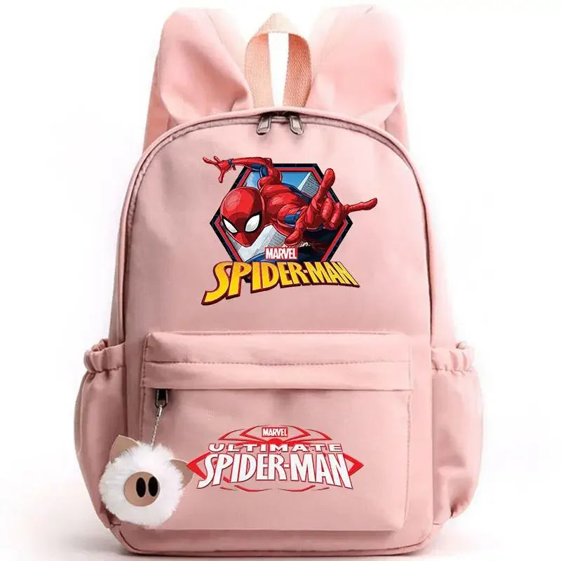 Spider Man Backpack for Girls Boys Teenager Children Rucksack Casual School Bags Travel Rabbit Ears Backpacks Mochila Travel Bag - Evallys.com