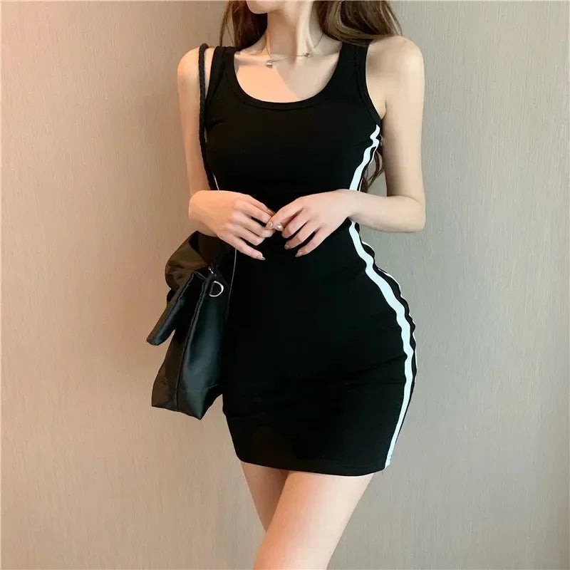 Summer Spaghetti Strap Slim Sheath Dress for Women – Sexy Mini Dress - Evallys.com