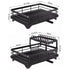Bowl Rack - 2 Tier Dish Drainer Storage Adjustable Space Saving Kitchen Utensil Organizer for Plates Cups Cutlery