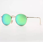 Fashion Sunglasses Men Women Eyeglasses Goggles Eyewear Shades Top Quality Round Metal Glass Lenses UV400 Sun Glasses - Evallys.com
