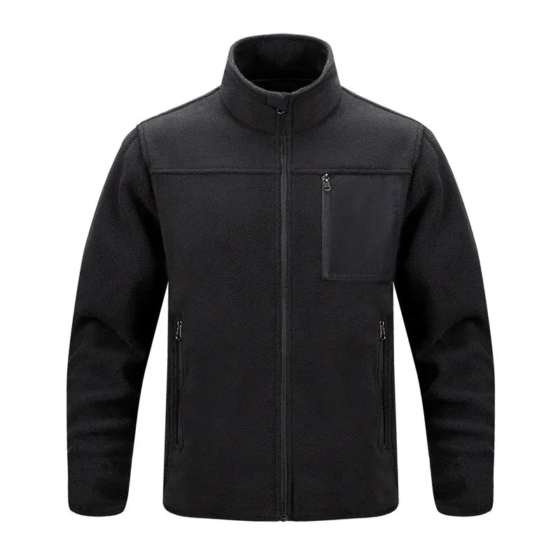 Winter Men Polartec Warm Jackets Casual Man Fleece Lined Windbreaker Coats Men Soft Shell Stand Collar Tactical Hiking Jackets - Evallys.com