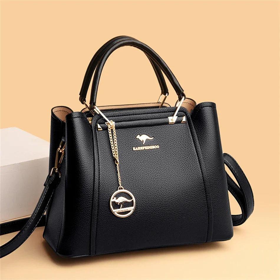 2024 Luxury Women Designer 3 Layers Shoulder Crossbody Sac Ladies Large Capacity Leather Handbags Shopper Brand Messenger Totes - Evallys.com