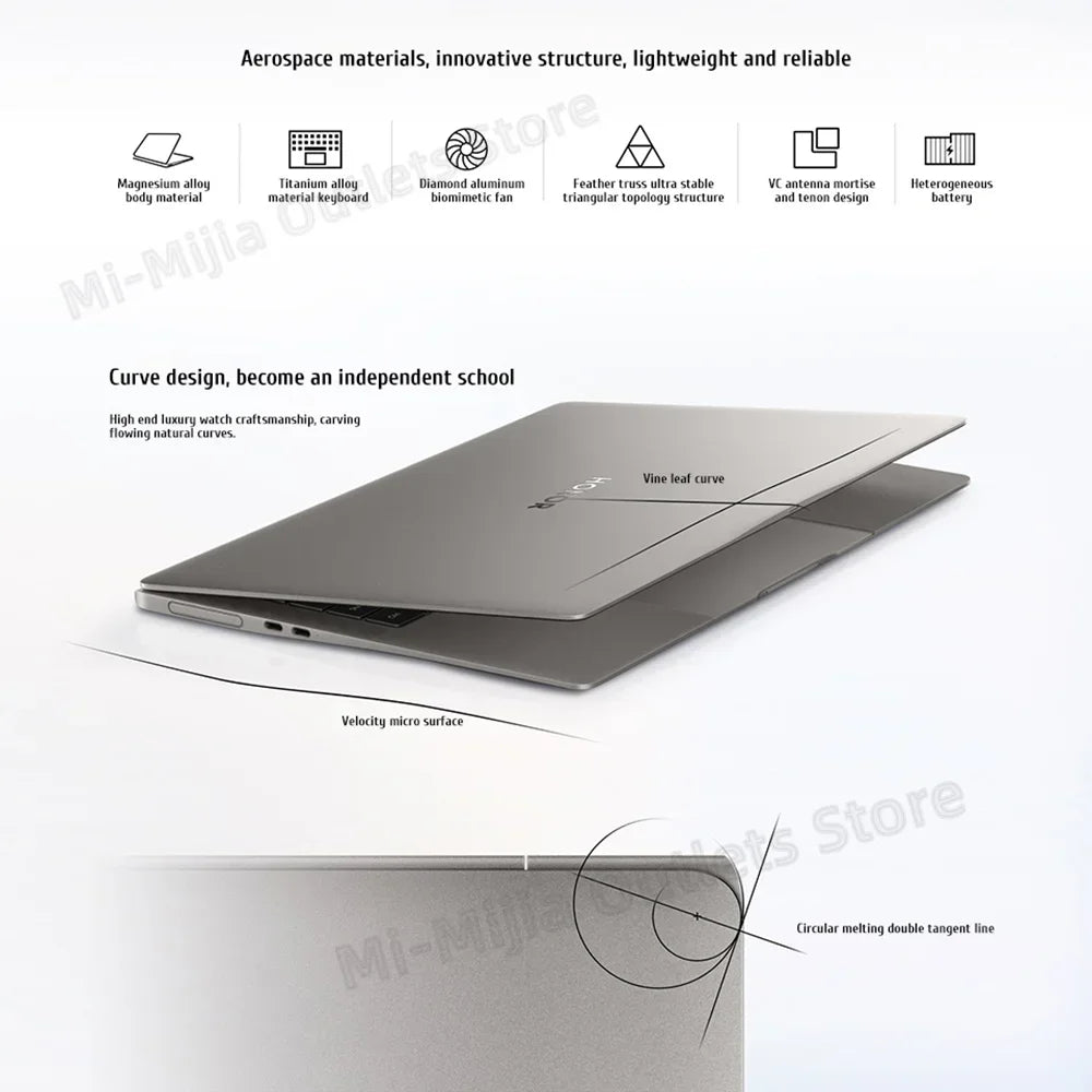 Honor MagicBook Art 14 Snapdragon Edition 1kg Ultra Thin Laptop X Elite 32G 1T 3.1K Eye Screen Notebook - Evallys.com