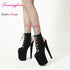 20cm/8Inches Sexy Pole Dance Shoes Women Catwalk Nightclub Strip Gladiator Sandals Lace-up Lady Suede Matte Short Booties