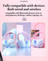 RGB Bluetooth Wireless Headphones For Girls Children's Headset with Microphone Support SD Card HIFi Stereo Gaming Earphone - Evallys.com