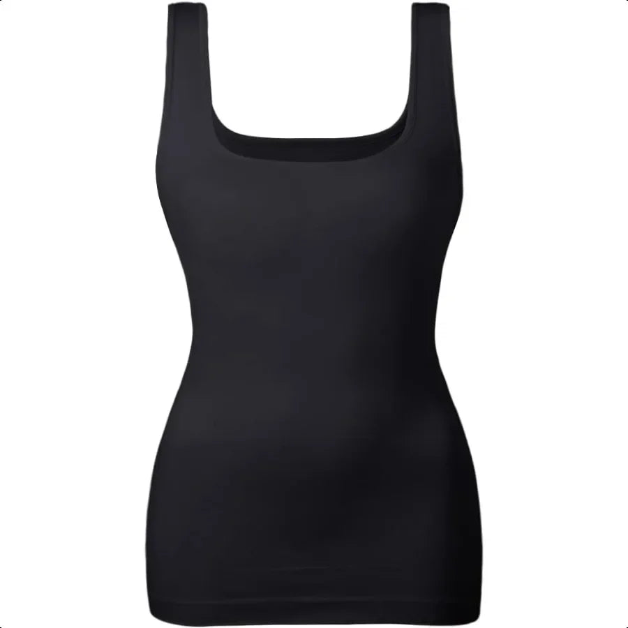 Women’s Tummy Control Shapewear Tank – Slimming Square Neck Camisole - Evallys.com