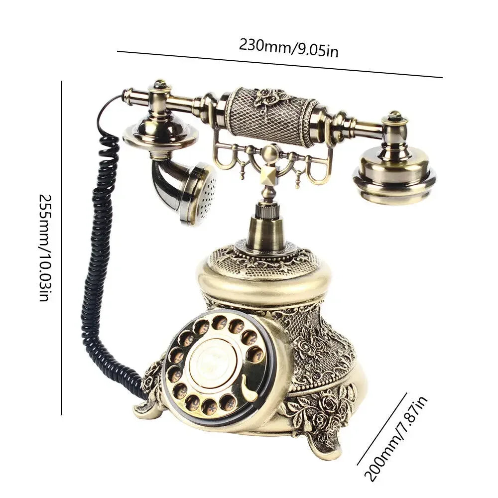 Vintage Phone Antique Rotary Dial Telephone Retro Landline Decor Old Fashioned Telephone Home Decor - Evallys.com