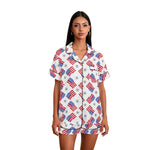 Women’s 4th of July Pajama Set – Stars & Stripes Summer Loungewear - Evallys.com