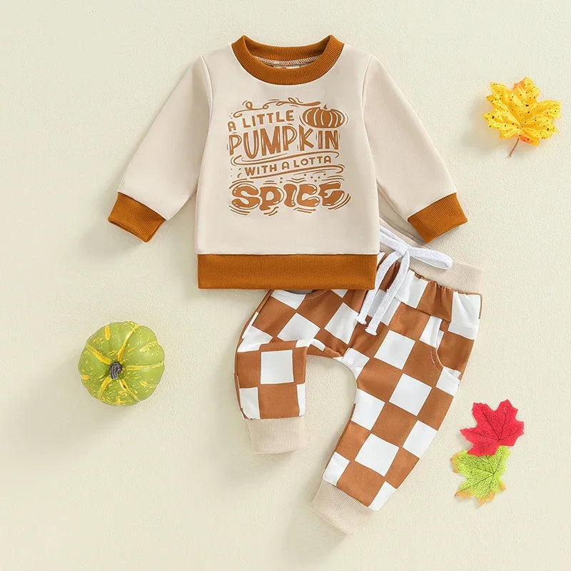 Adorable Infant Halloween Costume with Cute Pumpkin Print and Cozy Striped Leggings for Toddler Autumn Apparel - Evallys.com