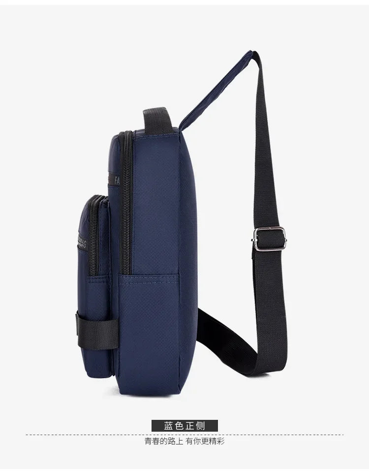 Chest Bag For Men New Large Capacity Shoulder Korean Version Travel Lightweight Nylon Crossbody Bag Backpack - Evallys.com
