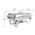 Chafing Dish Buffet Set 8QT Electric Stainless Steel 2/4/ Pack Full Size Pans Food Warmer Chafing Fuel Holder for Party Catering