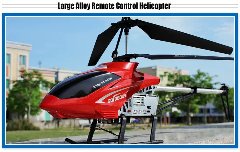 Rc Helicopter With Remote Control Extra Durable Big Plane Toy For Kids Drone Model Outdoor 3.5CH 80cm Aircraft Large Helicoptero - Evallys.com