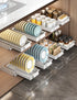 Kitchen Pull Out Dish Racks With Drainboard Drawer Storage Sliding Mesh Cabinet Basket for Accessorie Pull Out Cabinet Organizer