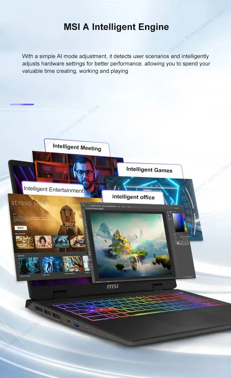 2024 MSI Sword 16 HX Laptop 16 Inch 2.5K QHD 240Hz IPS Screen Notebook i7-14700HX 16GB 1TB SSD RTX4070 Gaming Netbook Computer - Evallys.com