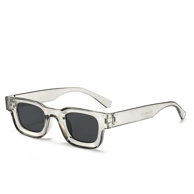 Small Sunglasses Rectangle Thick Frame Square Glasses Mens Black Blue Ladies Shades Uv400 Unisex Eyewears Womens fishing - Evallys.com