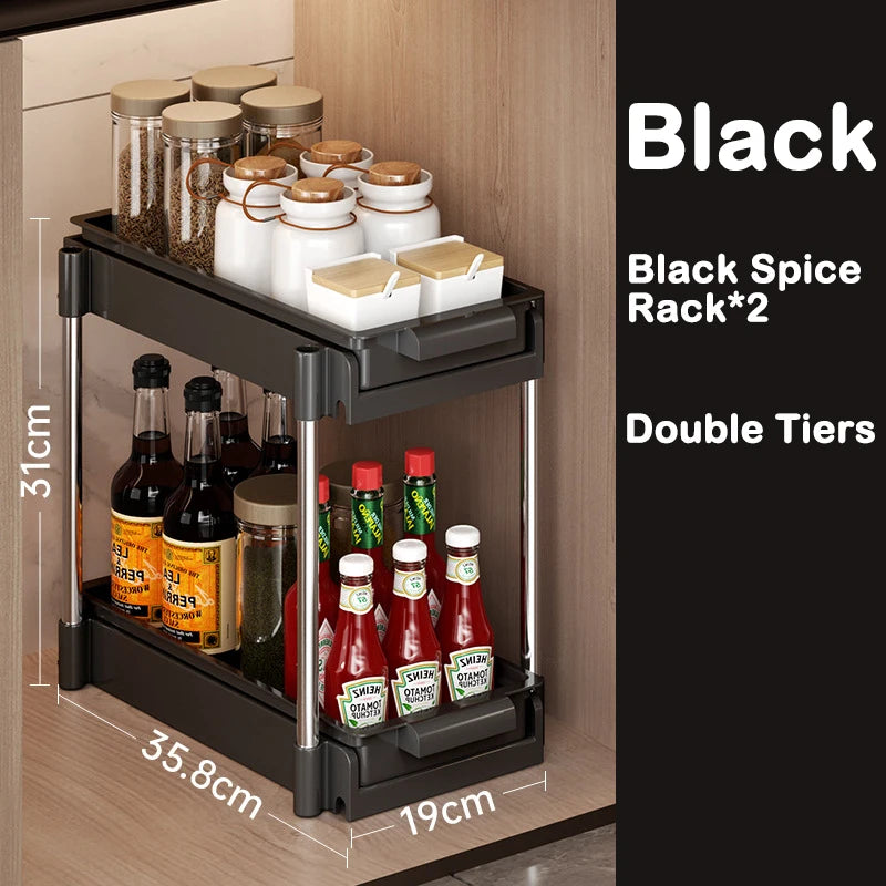 Kitchen Pull Out Dish Racks With Drainboard Drawer Storage Sliding Mesh Cabinet Basket for Accessorie Pull Out Cabinet Organizer