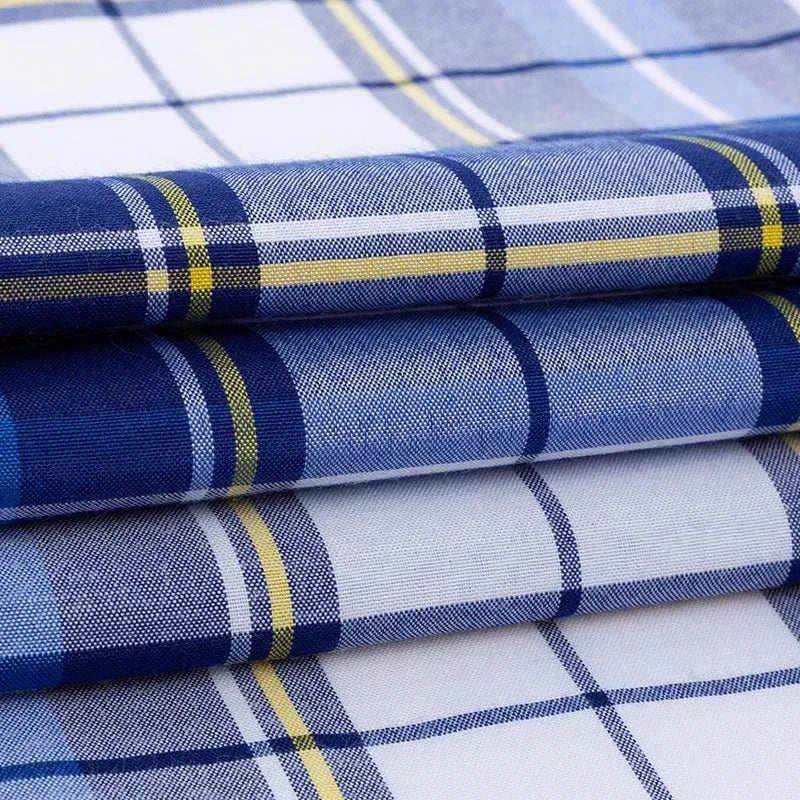 High Quality Men's Plaid Short Sleeve Shirts Business Casual Striped Turn-Down Collar Summer Man Shirt - Evallys.com