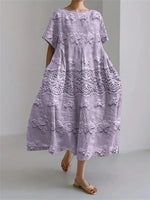 Harajuku Floral Loose Dress – Women's Mid-Calf Summer Party Wear - Evallys.com