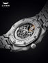 FEICE Automatic Mechanical Luxury Watch Men Stainless Steel Watches Luminous Waterproof Watch for Men Skeleton FM019 - Evallys.com