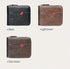 1pc faux Leather Wallet for Men - Premium Retro Letter Embossed Design, Multiple Credit Card Slots, Zipper Closure, Stylish Gift - Evallys.com