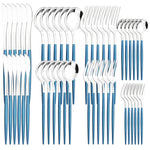 48pcs Black Gold Cutlery Set Knife Fork Coffee Spoon Dinnerware Stainless Steel Tableware Flatware Western Kitchen Silverware