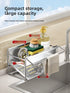 Stainless steel sponge rack sink drain rack Multifunctional countertop rag storage rack Sponge storage rack kitchen supplies