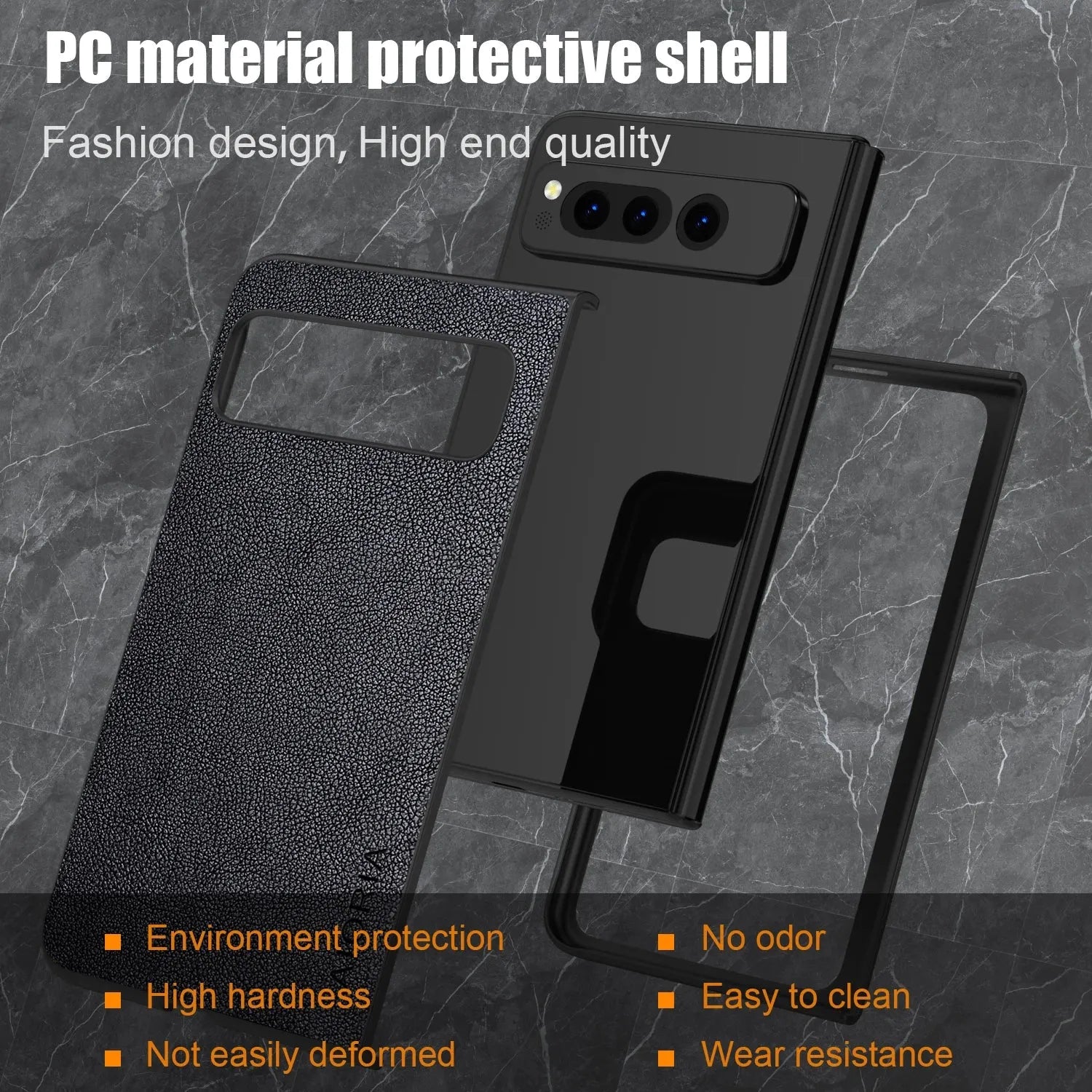PU Leather Case for Google Pixel Fold 5G simply Business style Hard PC with PU 2in1 material - Evallys.com