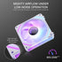 Redragon GCF012 Standard 120mm 4 Pin PWM PC Case Fan for Radiator/Computer Case Cooling, 120x120x25mm, 3 Pack, White - Evallys.com
